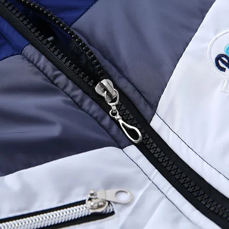 Christmas Patchwork Boys Jacket Outwear Warm Hooded Winter Jackets for Boy Girls Coat Children Parka Clothing Coat Windproof