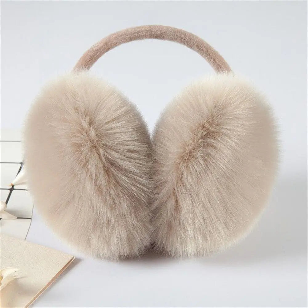 Winter Warm Ear Muffs Women Solid Color Fluffy Earmuffs Women Plush Earmuffs Winter Ear Warmers Soft Casual Ear Muffs Earlap