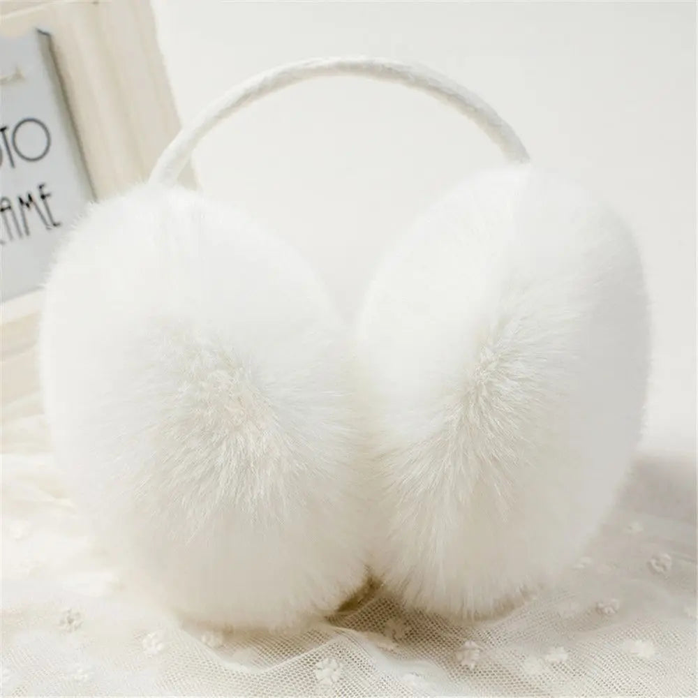 Winter Warm Ear Muffs Women Solid Color Fluffy Earmuffs Women Plush Earmuffs Winter Ear Warmers Soft Casual Ear Muffs Earlap