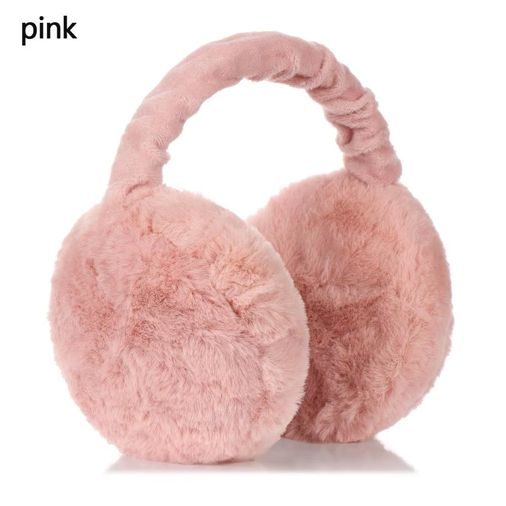 Winter Warm Ear Muffs Women Solid Color Fluffy Earmuffs Women Plush Earmuffs Winter Ear Warmers Soft Casual Ear Muffs Earlap